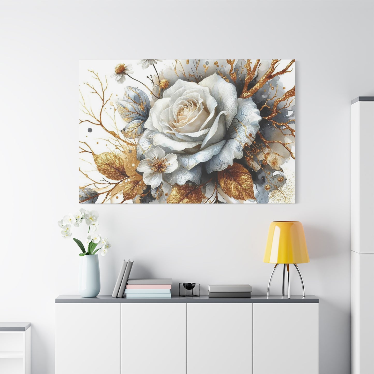 Matte Canvas, Stretched, 1.25" - Gold and Black