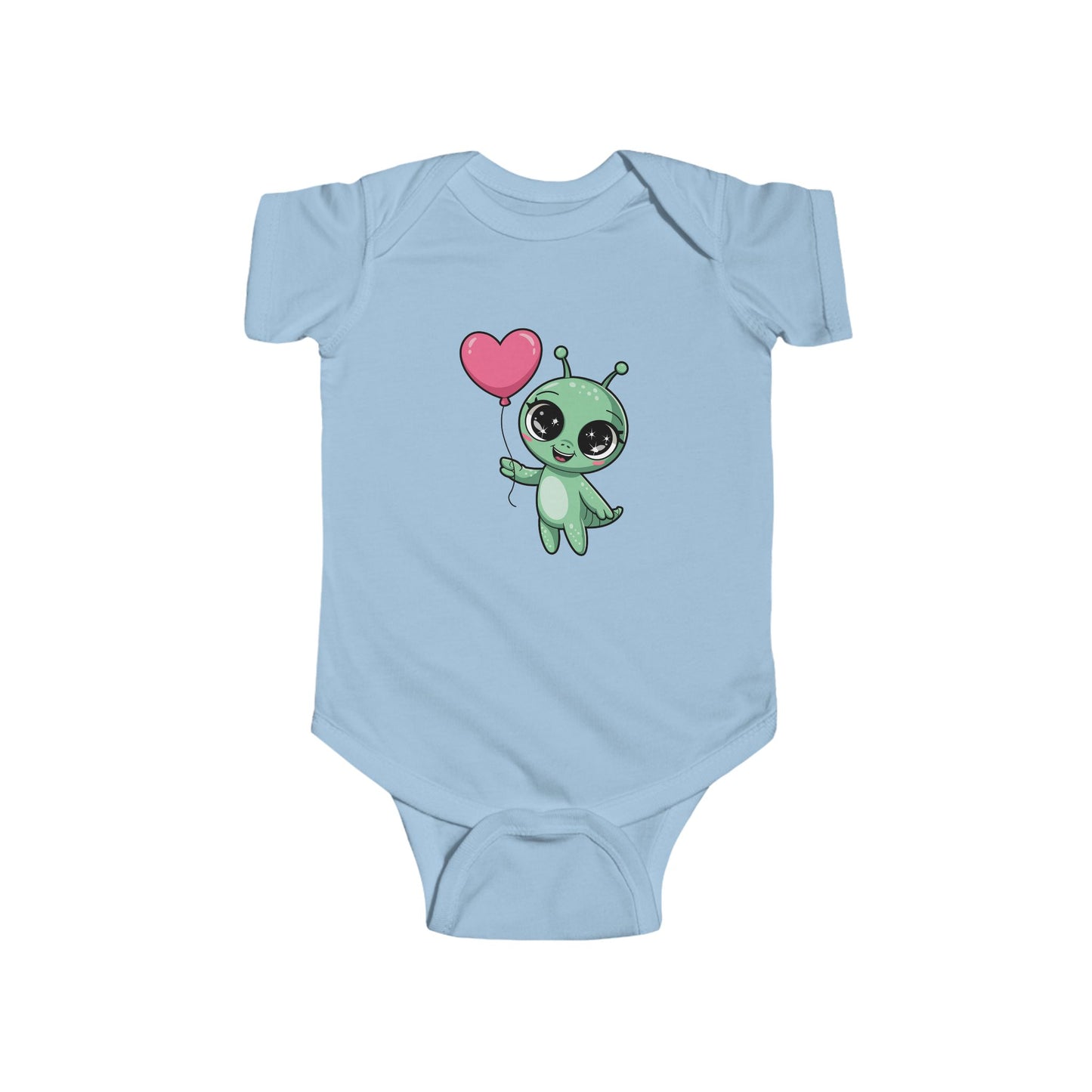 Cute Alien Baby Bodysuit with Heart, Infant One-Piece Costume, Unique Baby Shower Gift, Toddler Outfit, Fun Baby Clothes