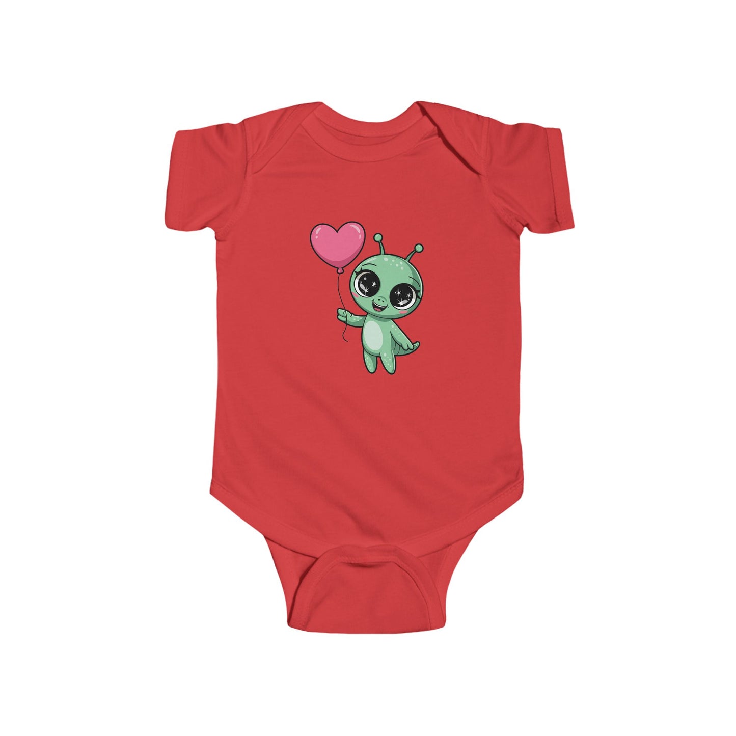 Cute Alien Baby Bodysuit with Heart, Infant One-Piece Costume, Unique Baby Shower Gift, Toddler Outfit, Fun Baby Clothes