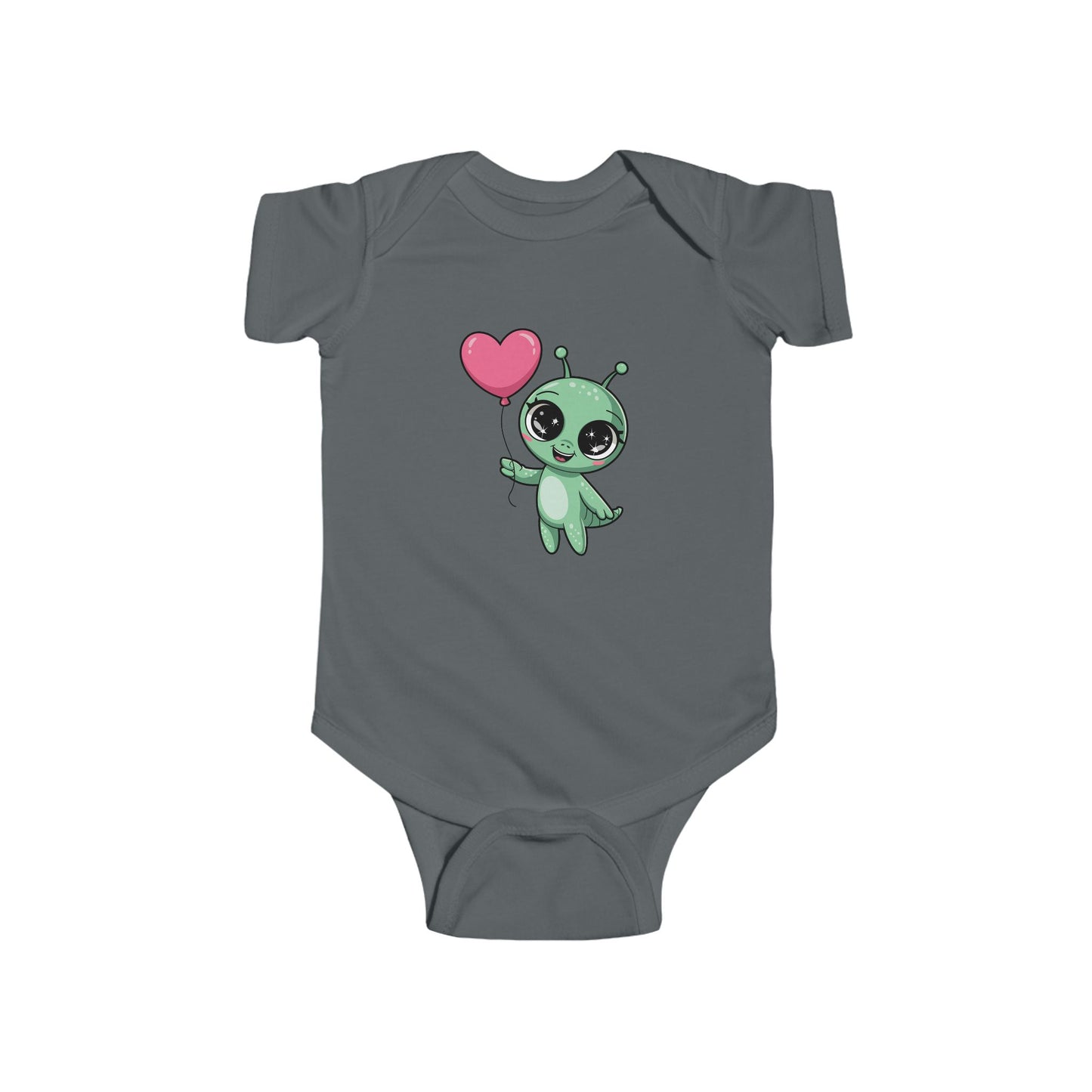 Cute Alien Baby Bodysuit with Heart, Infant One-Piece Costume, Unique Baby Shower Gift, Toddler Outfit, Fun Baby Clothes