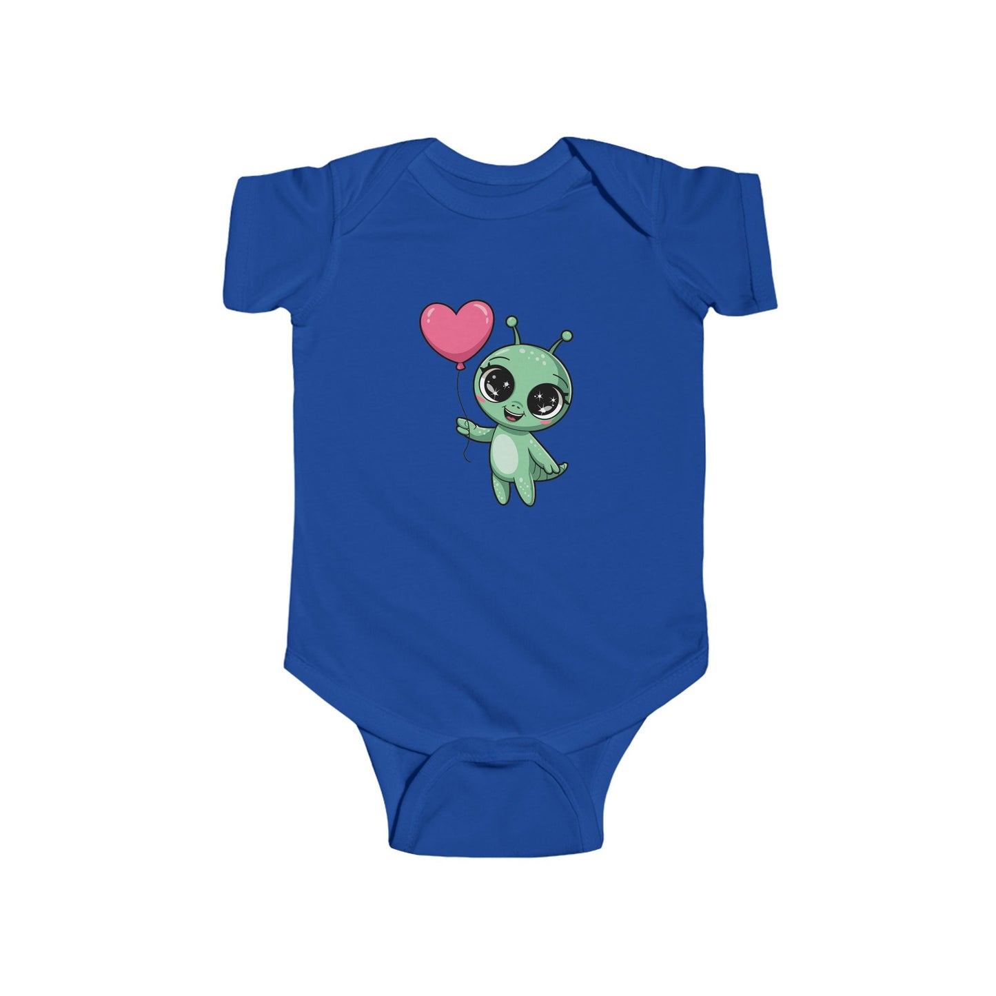 Cute Alien Baby Bodysuit with Heart, Infant One-Piece Costume, Unique Baby Shower Gift, Toddler Outfit, Fun Baby Clothes