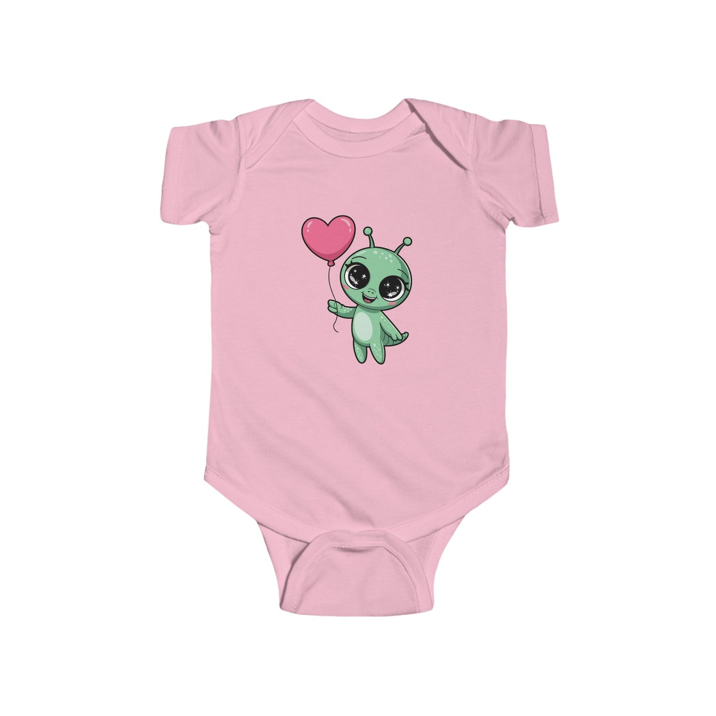 Cute Alien Baby Bodysuit with Heart, Infant One-Piece Costume, Unique Baby Shower Gift, Toddler Outfit, Fun Baby Clothes