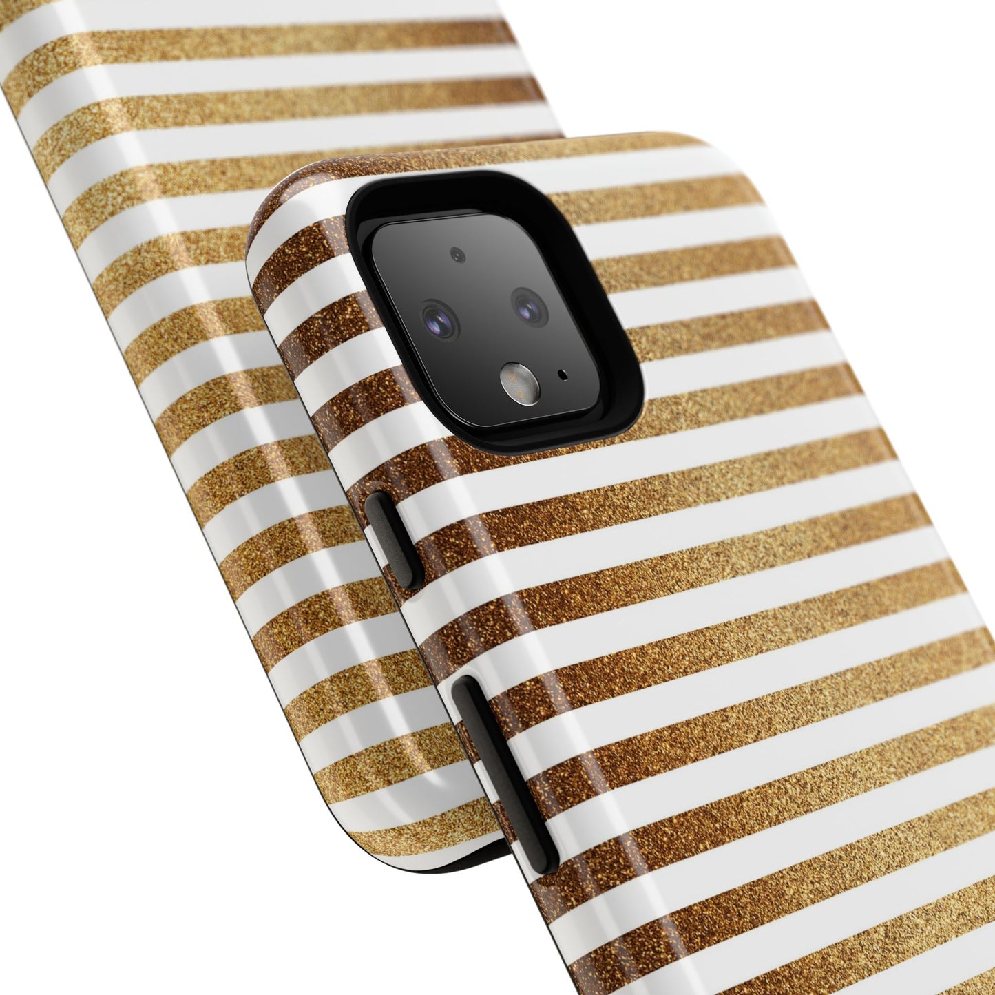 Glamorous Gold Striped Phone Case | Tough Cases, Stylish Phone Cover, Chic Accessories, Gift for Her, Fashionable Tech