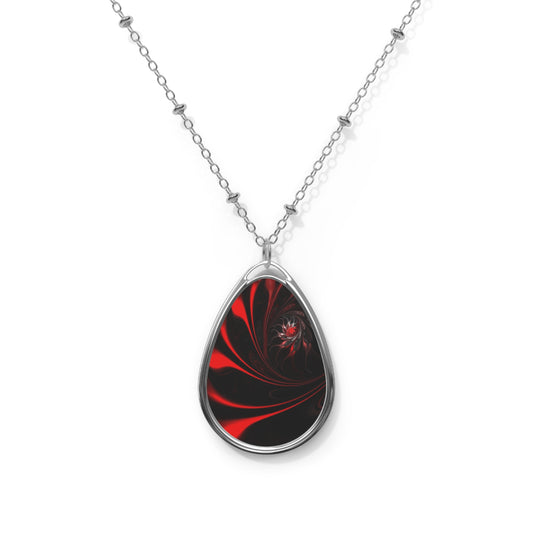 Elegant Oval Necklace, Statement Jewelry, Gift for Her, Unique Pendant