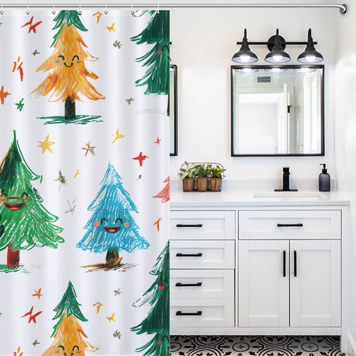 Christmas Tree Shower Curtain