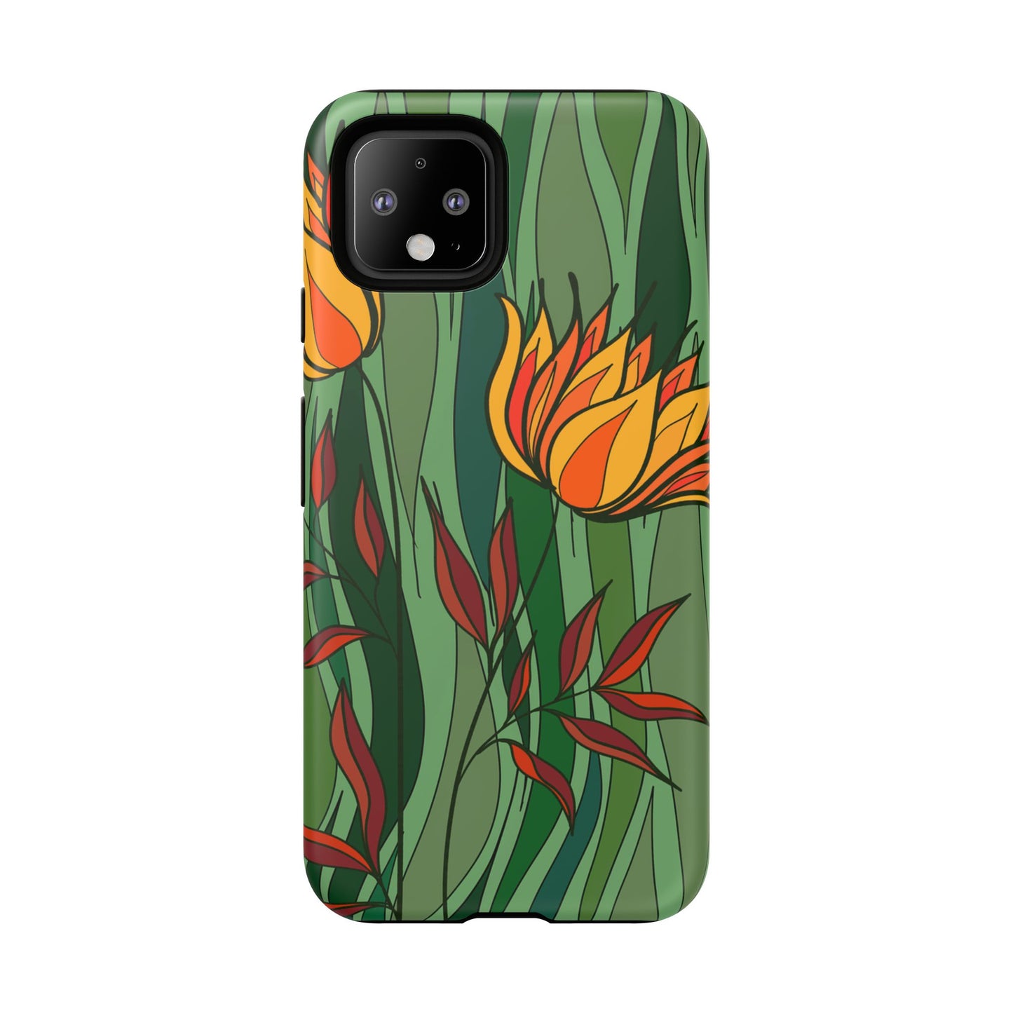 Vibrant Floral Phone Case, Nature-Inspired Tough Case, Eco-Friendly Cover, Unique Gift for Nature Lovers, Spring Decor