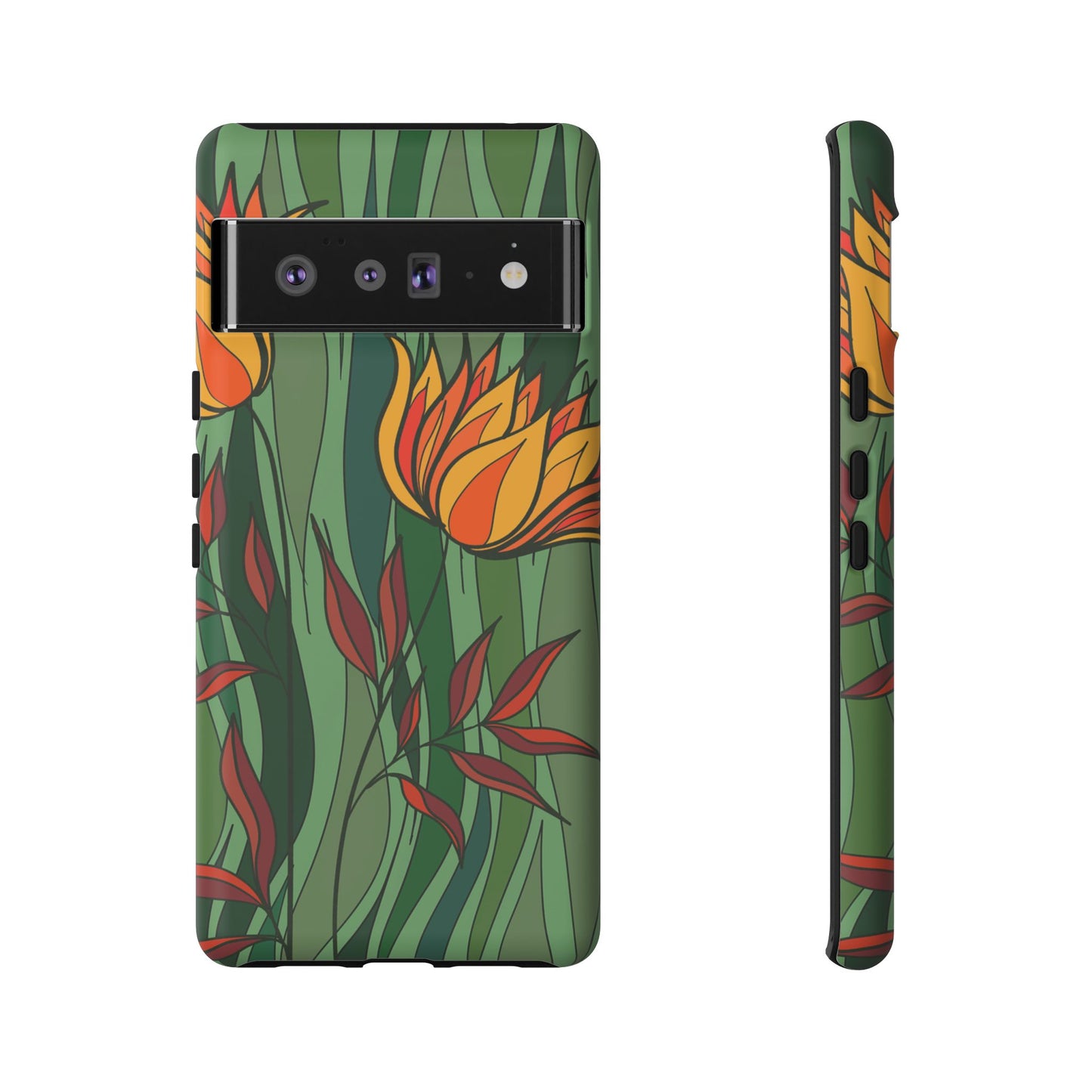Vibrant Floral Phone Case, Nature-Inspired Tough Case, Eco-Friendly Cover, Unique Gift for Nature Lovers, Spring Decor