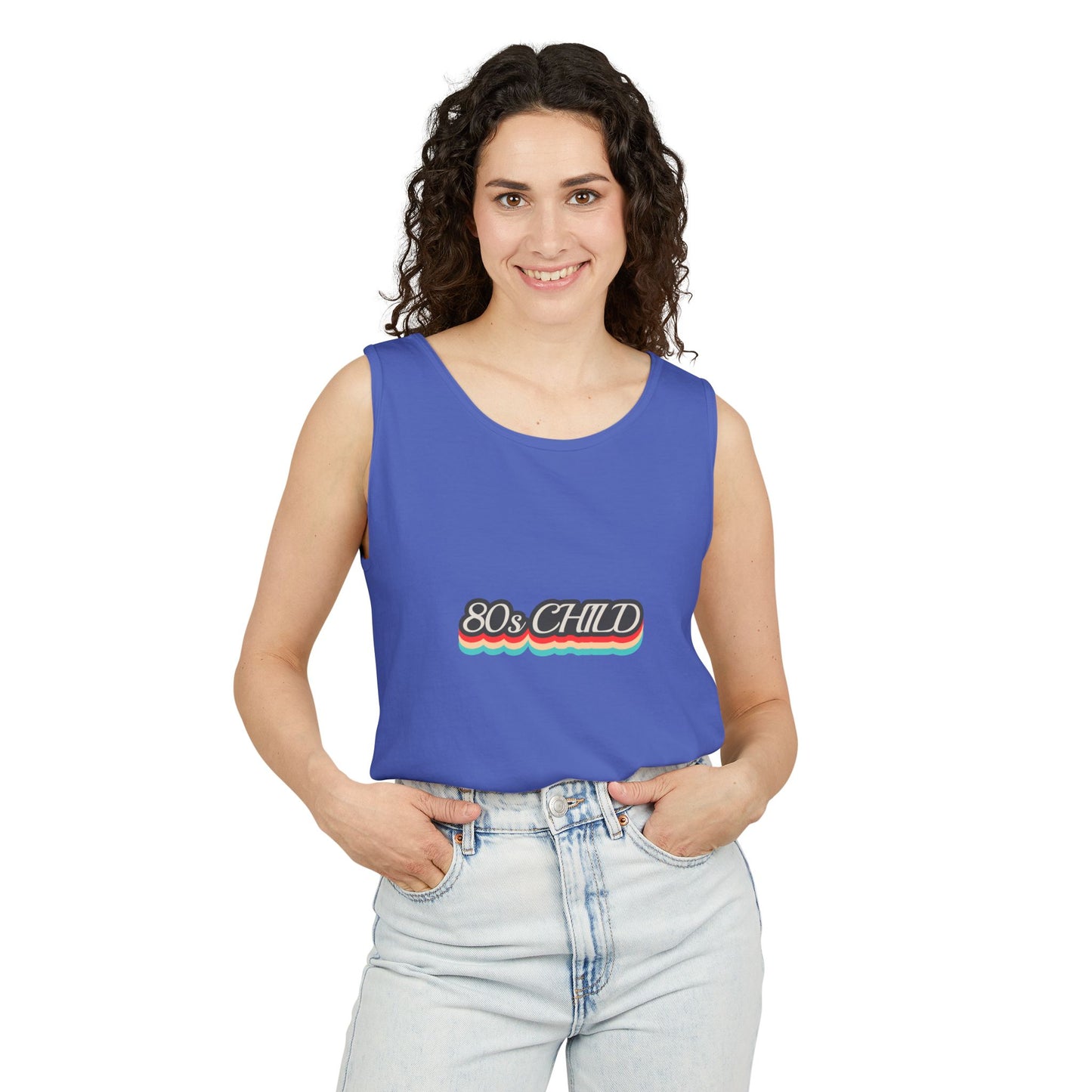 80s Child Unisex Tank Top | Retro Summer Wear, Vintage Style Shirt, Gift for 80s Lovers, Bohemian Fashion, Nostalgic Apparel