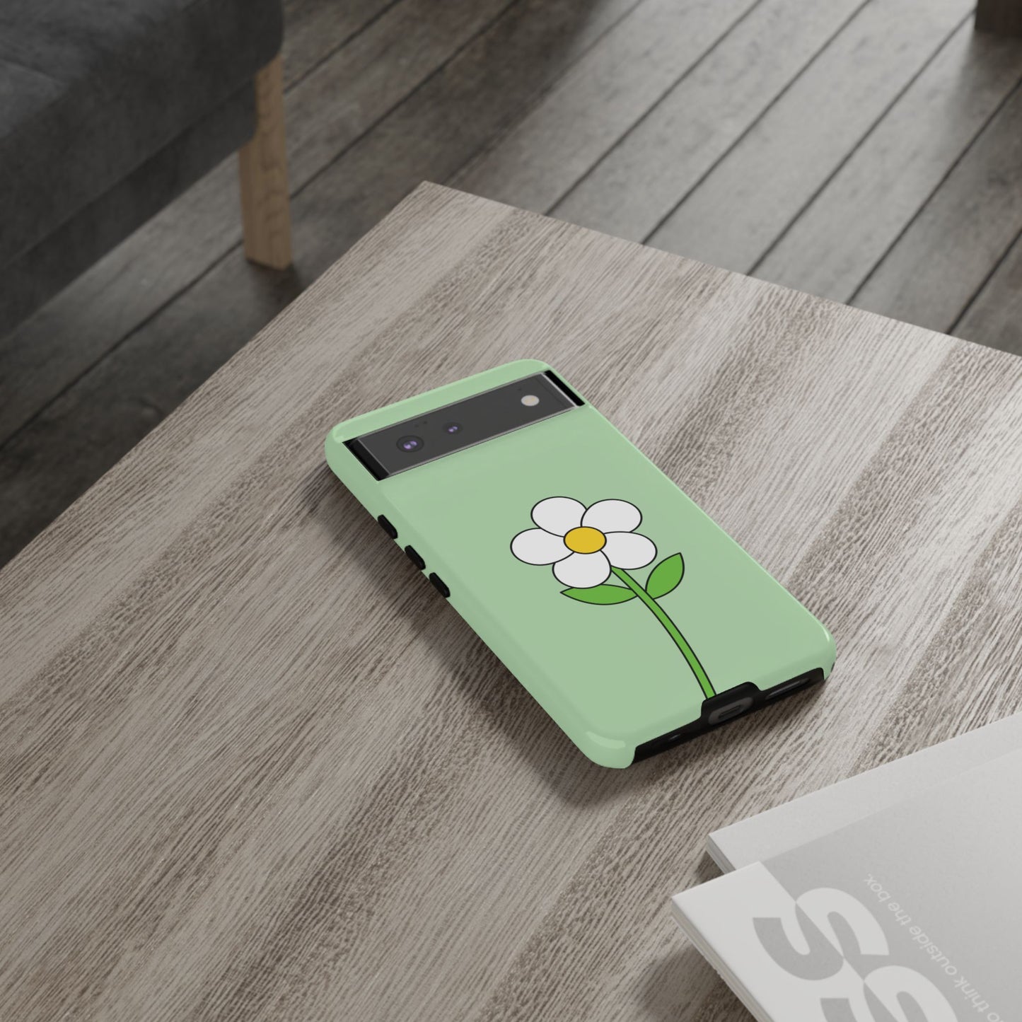 Floral Phone Case - Tough Cases for Nature Lovers, Cute Green Flower Design, iPhone Cover, Gift for Her, Spring Accessories