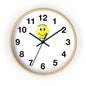Cheerful Wall Clock with Smiley Face - Don't Worry Be Happy - Home Decor, Gift for Friends, Motivational Decor, Office Wall Art