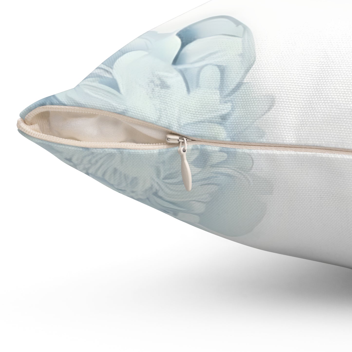 Monogram 'G' Floral Square Pillow – Blue Watercolor Initial Throw Pillow