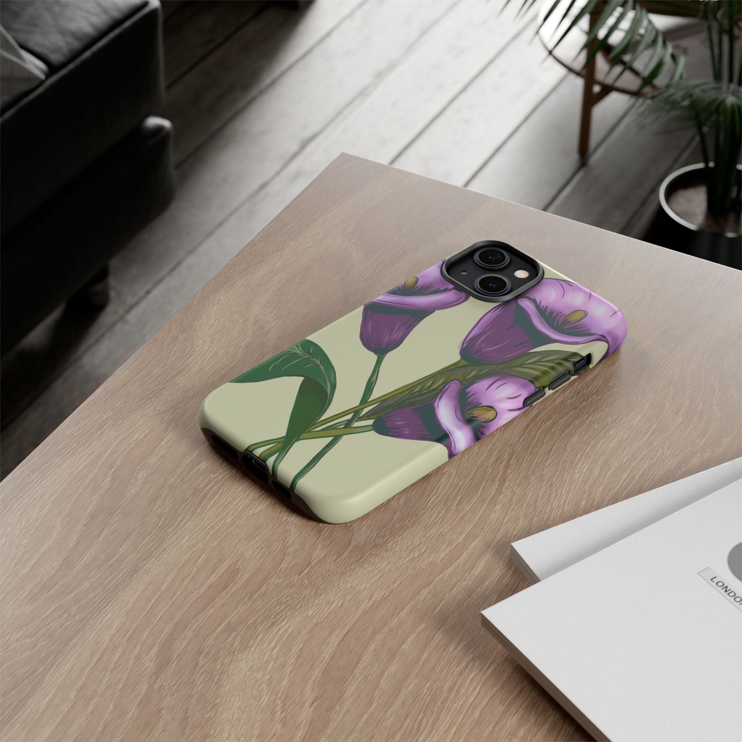 Floral Phone Case - Tough Cases, Purple Flower Design, Cell Phone Accessories, Gift for Her, Nature Lover Essentials
