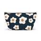 Egg Pattern Accessory Pouch | Cute Makeup Bag, Travel Organizer, Gift for Her, Egg Lover, Fun Pouch, Floral Cosmetic Bag