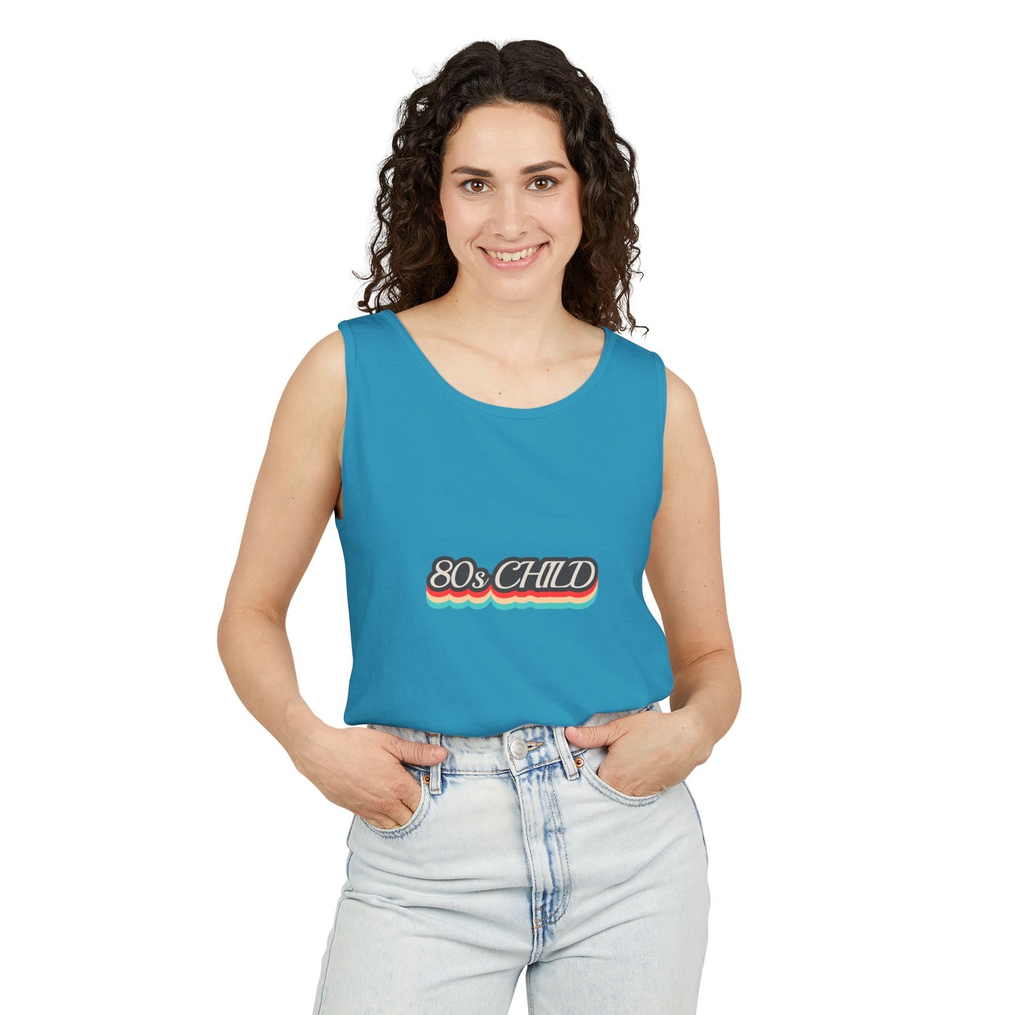 80s Child Unisex Tank Top | Retro Summer Wear, Vintage Style Shirt, Gift for 80s Lovers, Bohemian Fashion, Nostalgic Apparel