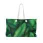 Tropical Leaves Weekender Bag, Beach Tote, Travel Bag, Gym Bag, Floral Carryall, Vacation Essential