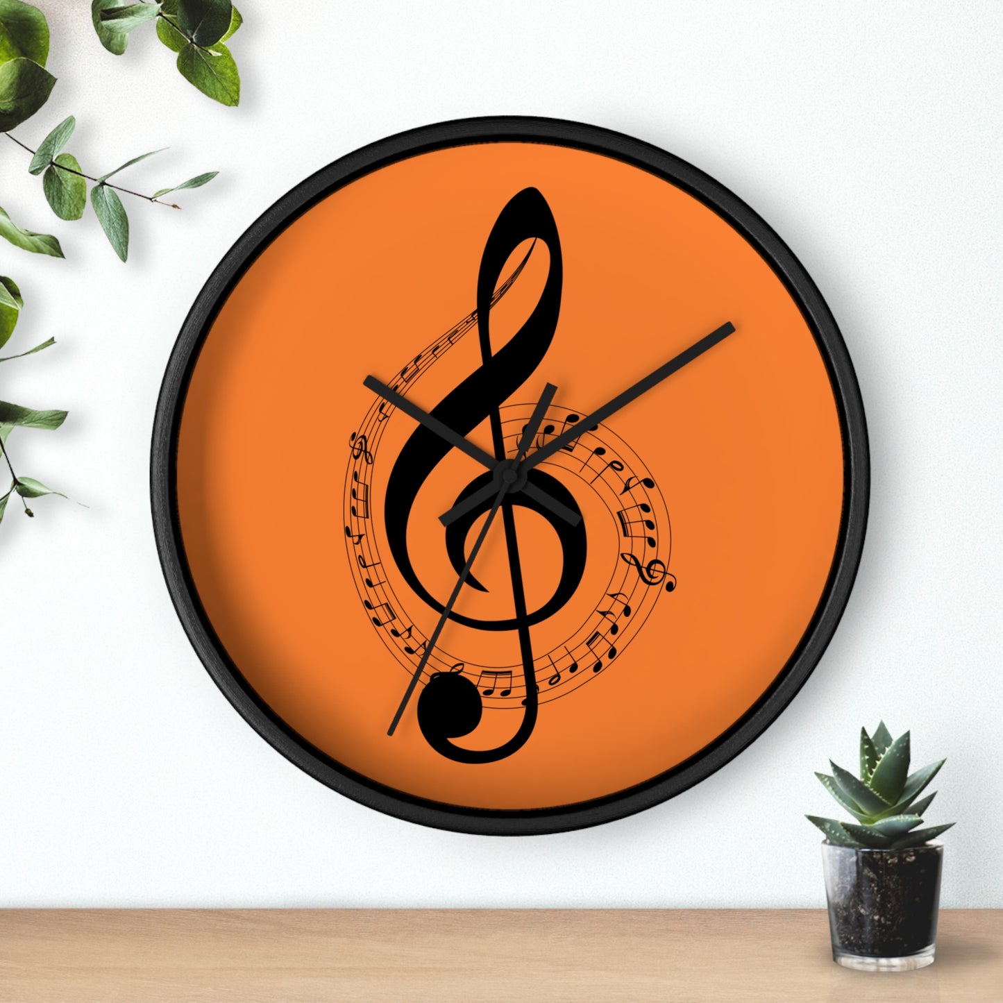 Musical Notes Wall Clock, Perfect Gift for Musicians, Music Lovers, Home Décor