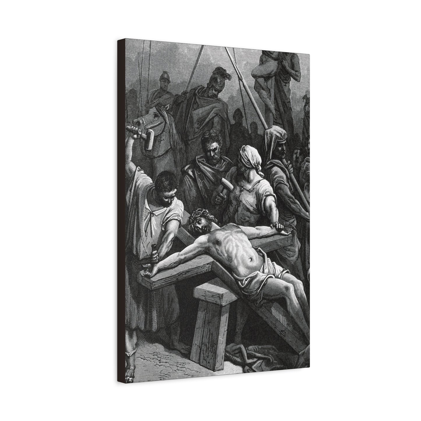 Crucifixion Art Matte Canvas Print – Stretched Religious Wall Decor