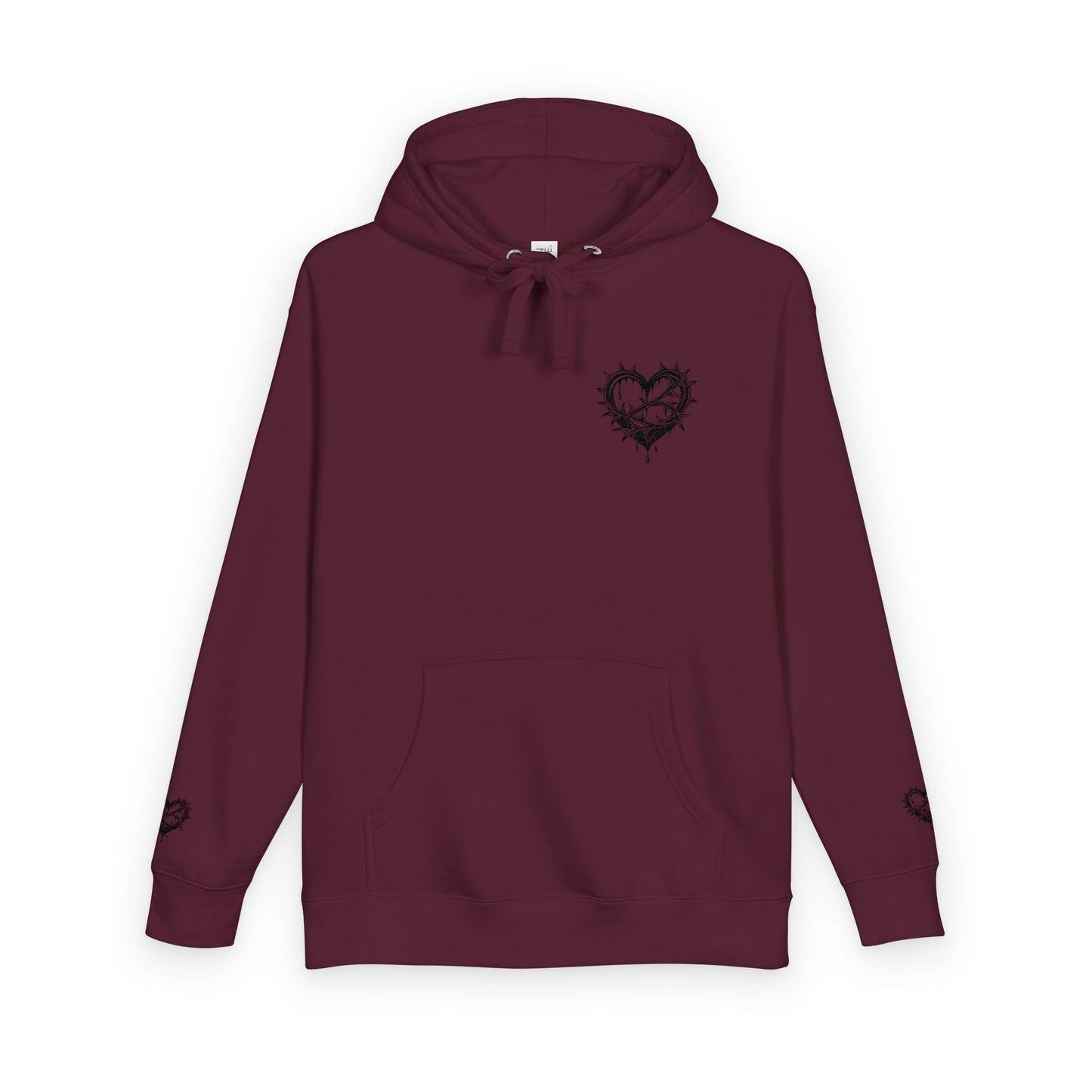Heartfelt Unisex Fleece Hoodie, Cozy Gift, Casual Wear, Valentine's Day, Romantic Style