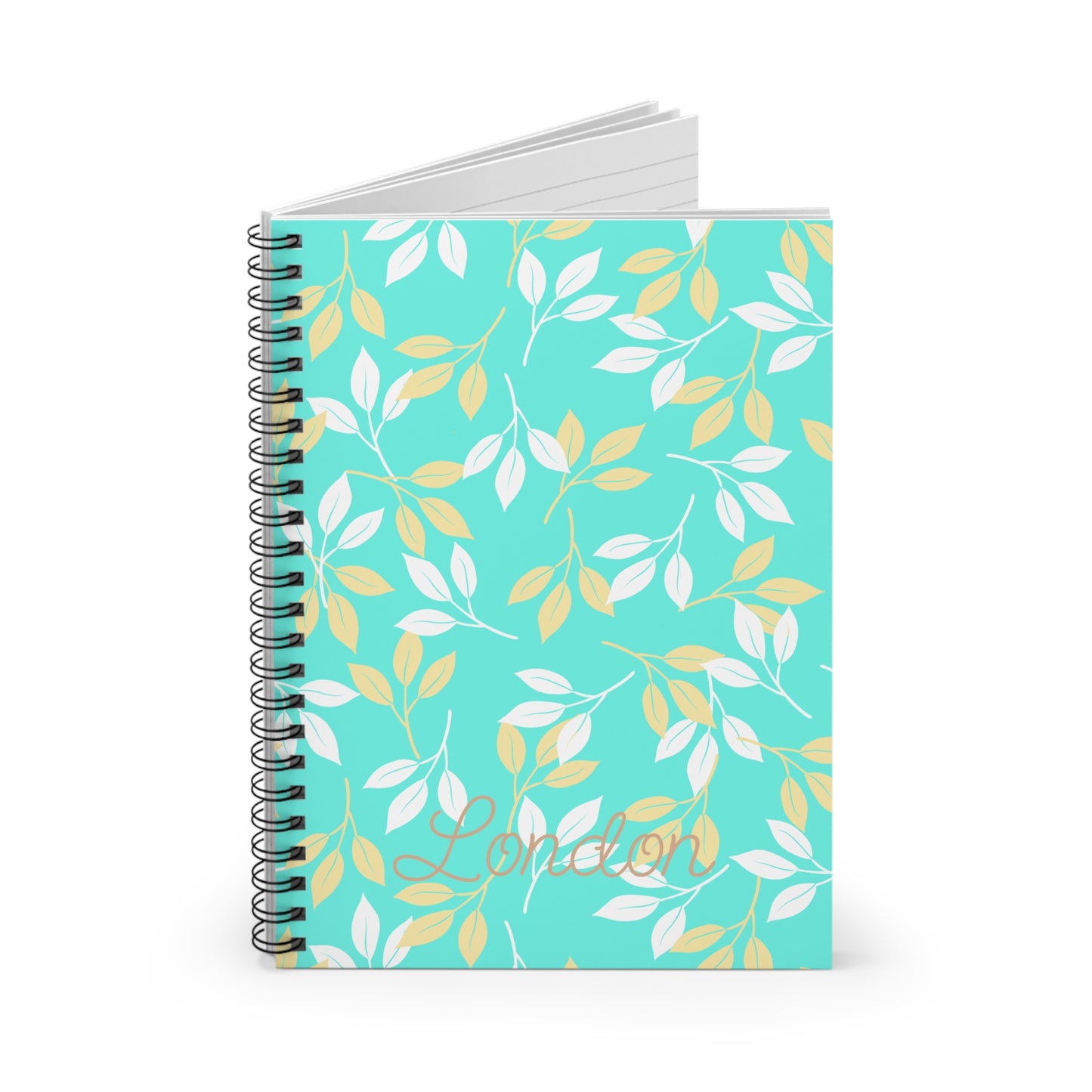 Leafy Vibes Spiral Notebook - Cute Journal for Thoughts, Doodles, and Lists, Perfect for Gifts, Back to School, or Home Office Use!