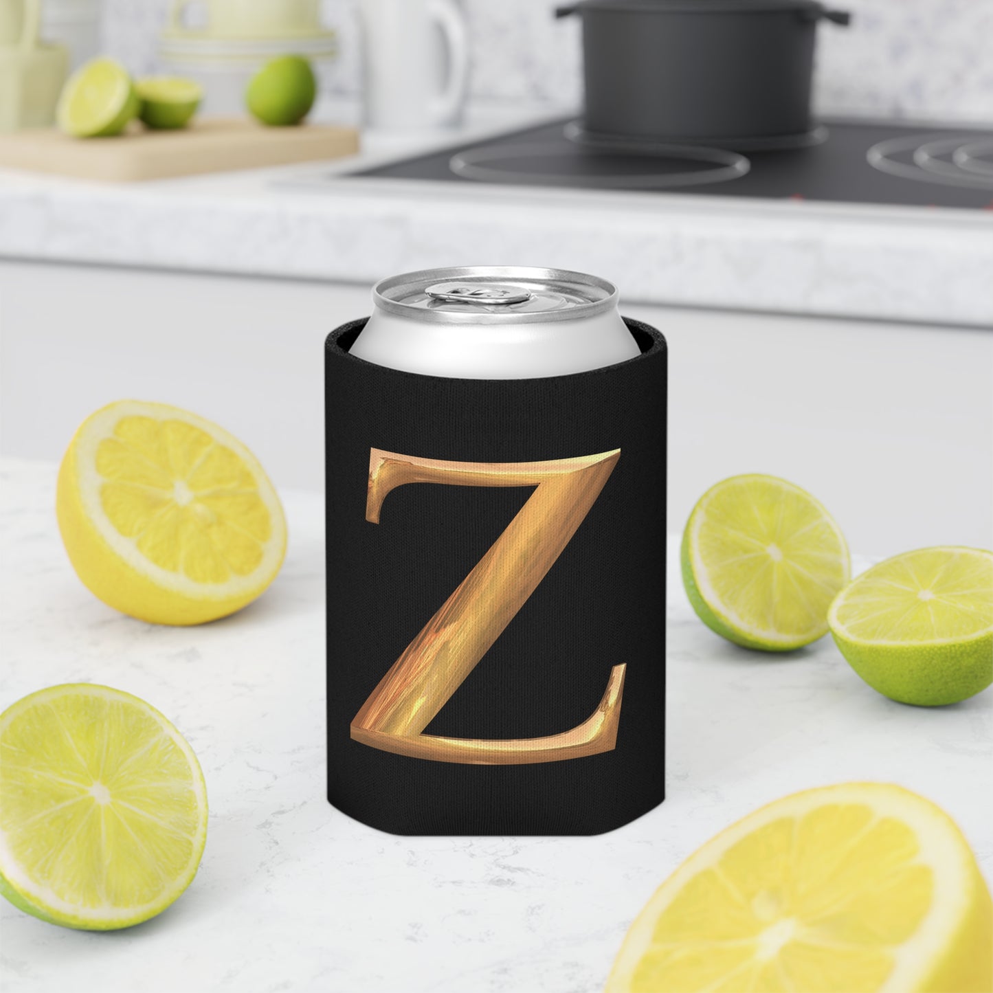 Custom Monogrammed "Z" Can Cooler, Personalized Drink Holder, Wedding Favors, Birthday Gifts, BBQ Accessories, Outdoor Events