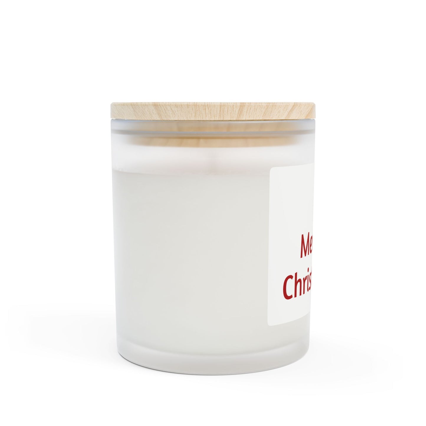 Merry Christmas Frosted Glass Candle - Holiday Home Decor, Cozy Gift, Seasonal Aromatherapy, Festive Candlelight