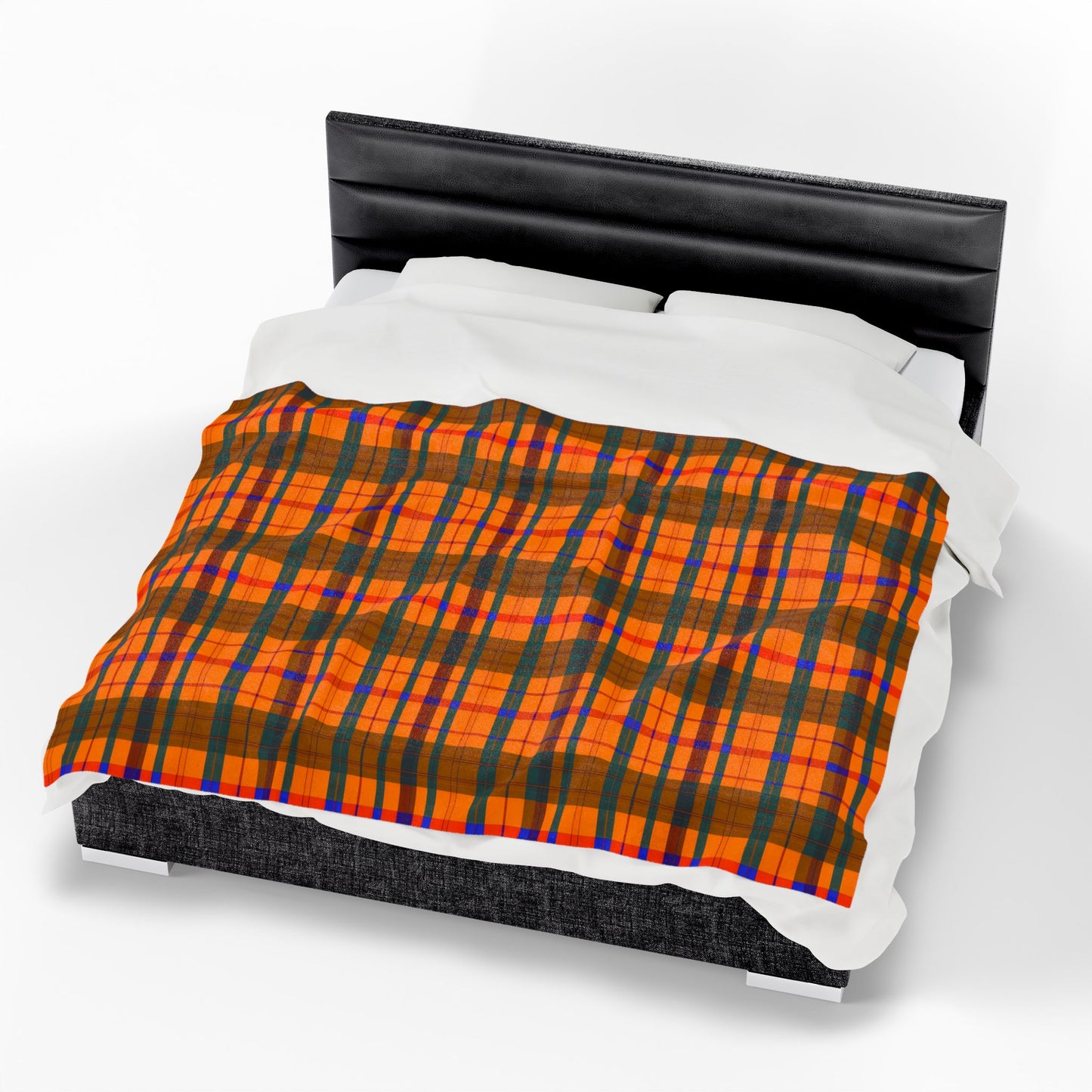 Cozy Plaid Velveteen Plush Blanket | Soft Throw for Fall, Home Décor, Gift for Him/Her, Autumn Vibes, Snuggle-Up Comfort