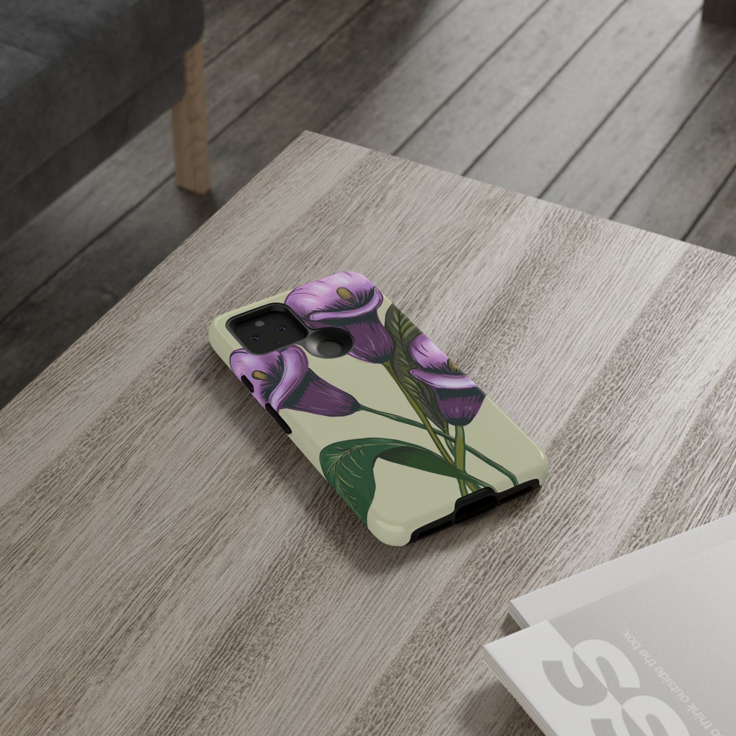 Floral Phone Case - Tough Cases, Purple Flower Design, Cell Phone Accessories, Gift for Her, Nature Lover Essentials