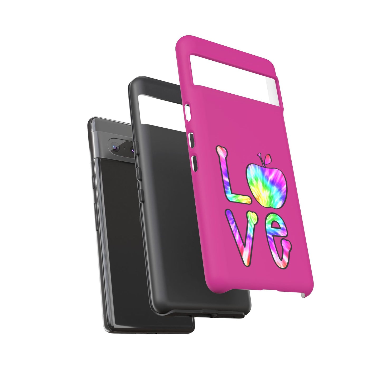 Colorful Love Phone Case, Tough Cases for iPhone, Cute Phone Accessory, Gift for Her, Summer Vibe Phone Cover