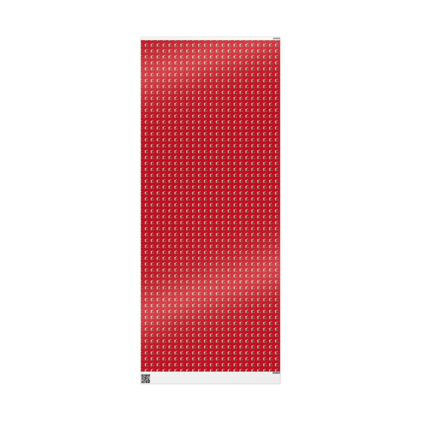 Christmas Dog Pattern Wrapping Paper – Red Holiday Gift Wrap with Cute Puppies