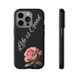 Floral Phone Case - Life is Good, Tough Phone Cover, Gift for Her, Rose Design, Personalized Phone Accessory, Stylish Tech Protector