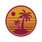 Tropical Sunset Stickers: Perfect for Laptop, Water Bottles, Travel Journals, Car Decor, Gift for Beach Lovers