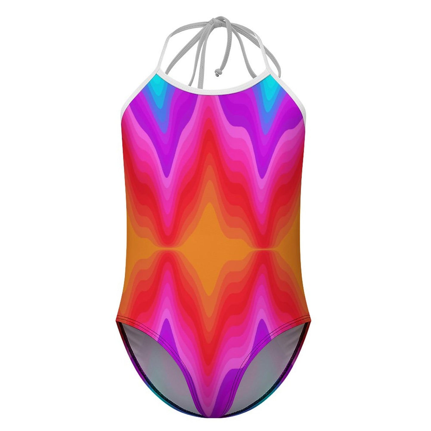 Strap Swimsuit for Girls(All-Over Printing) Fun Colors