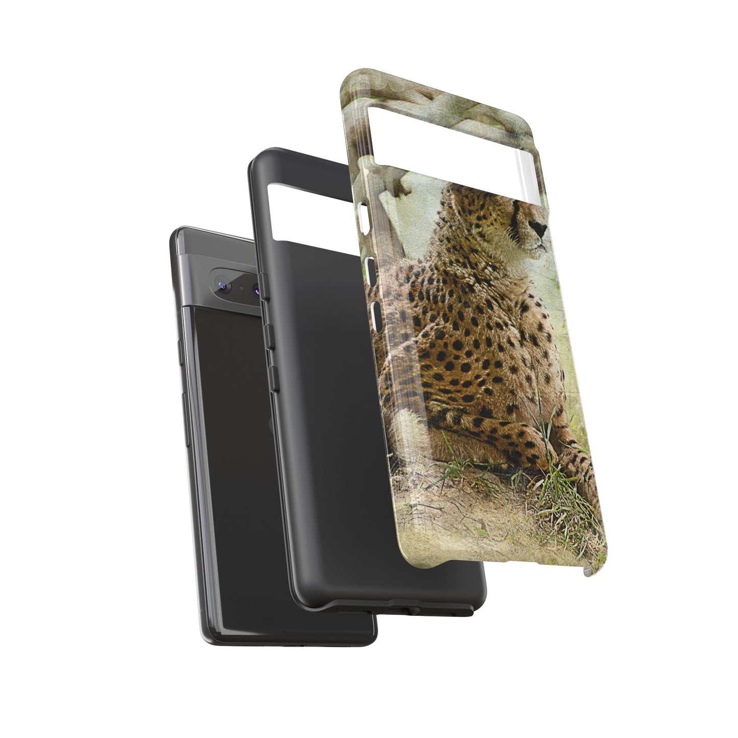 Cheetah Phone Case, Tough Cases, Animal Lover Gift, Wildlife Protection, Eco-Friendly Mobile Cover, Unique Phone Accessory