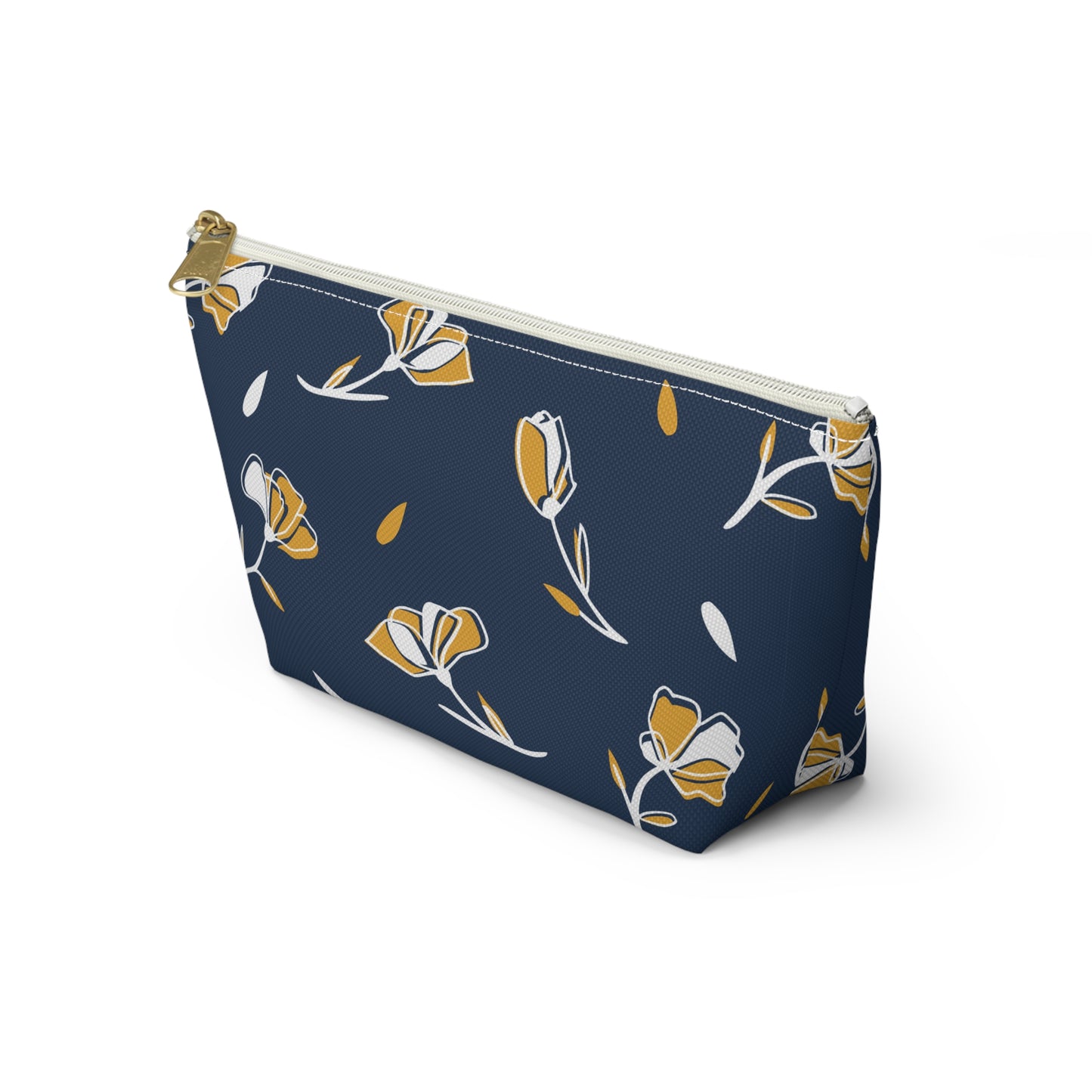 Floral Accessory Pouch - Stylish Makeup Bag, Travel Organizer, Gift for Her, Cosmetic Clutch, Everyday Use, Elegant Flower Design