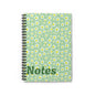 Floral Spiral Notebook - Notes, Journal, Stationery, Back to School, Gifts for Her, Green Floral Design