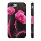 Floral iPhone Case | Tough Cases with Pink Poppy Design, Elegant Flower Phone Cover, Gift for Her, Spring Accessories, Chic Tech