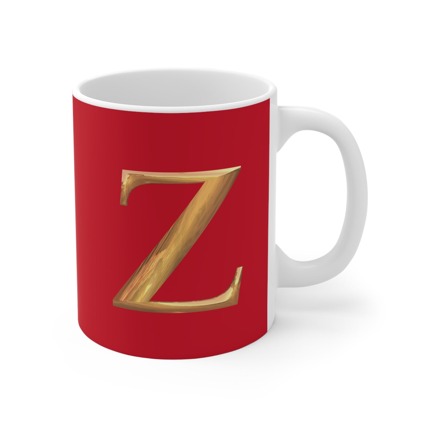 Personalized "Z" 11oz Mug, Initials Coffee Cup, Custom Ceramic Mug, Unique Gift for Coffee Lovers, Great for Holidays
