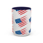 Patriotic Accent Coffee Mug | USA Flag Design, Perfect Gift for Veterans & Independence Day, Coffee Lover's Merchandise, Red White [...]
