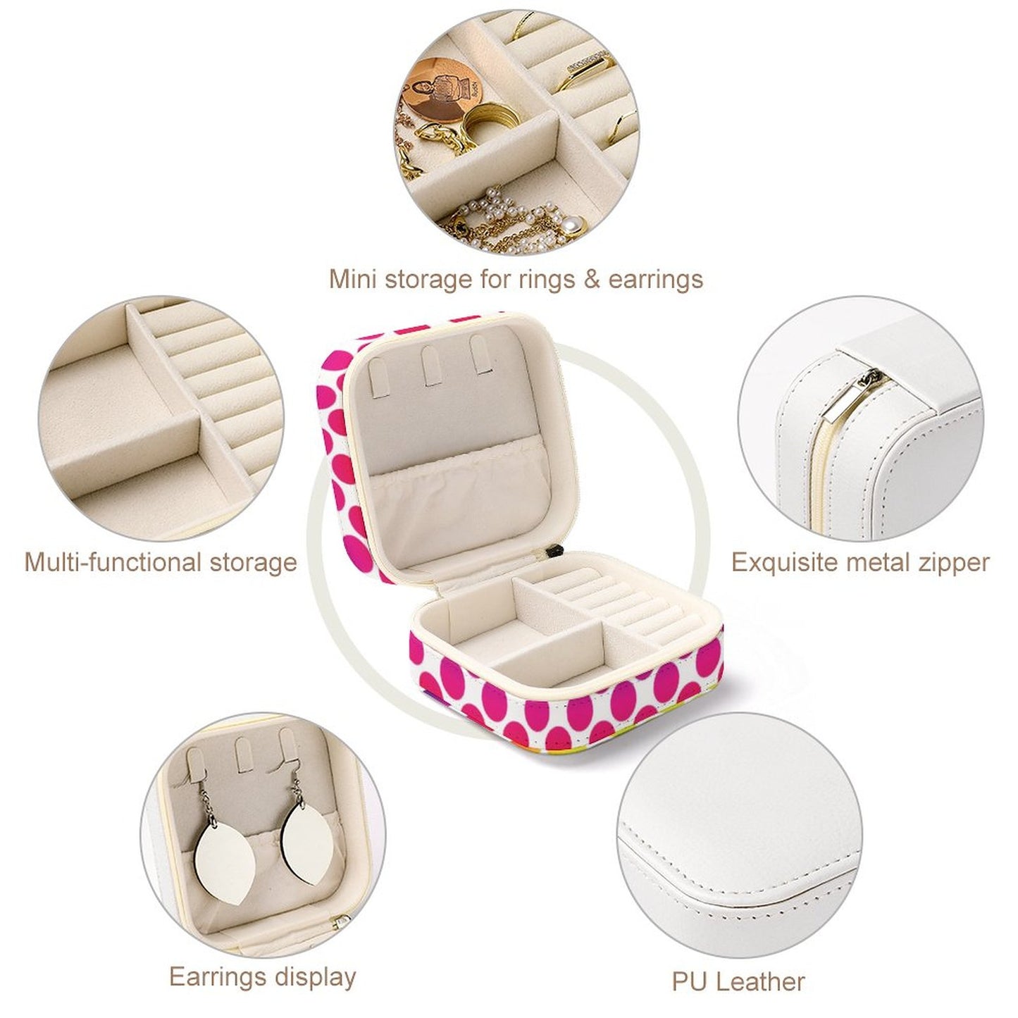 Box Organizer for Jewelry Rainbow Colors