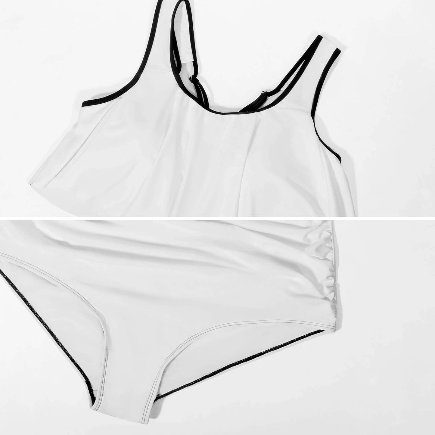 Plus Size Women's Two piece Swimsuit with Tankini FT5095 (All-Over Printing)