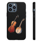 Musical Instrument Phone Case - Violin & Banjo Design, Music Lover Gift, Unique Phone Cover, Holiday Gift, Durable Tough Cases
