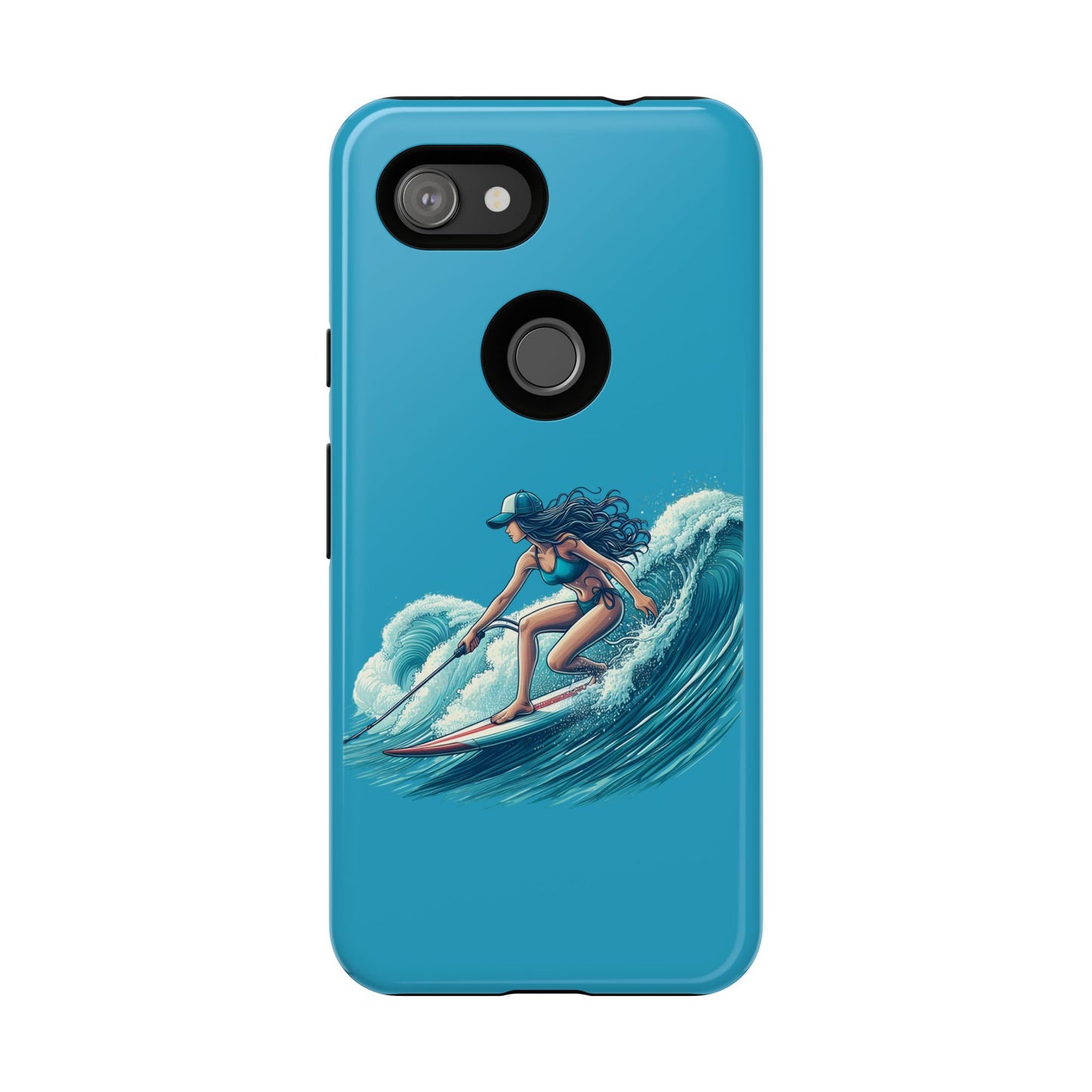 Surfing Phone Case, Coastal Vibes Phone Cover, Tough Cases for Beach Lovers, Ocean Art Phone Accessories, Summer Gift Idea