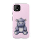 Cute Hippo Phone Case - Tough Cases, Animal Phone Cover, Kawaii Accessories, Gifts for Kids, Unique Tech Gear
