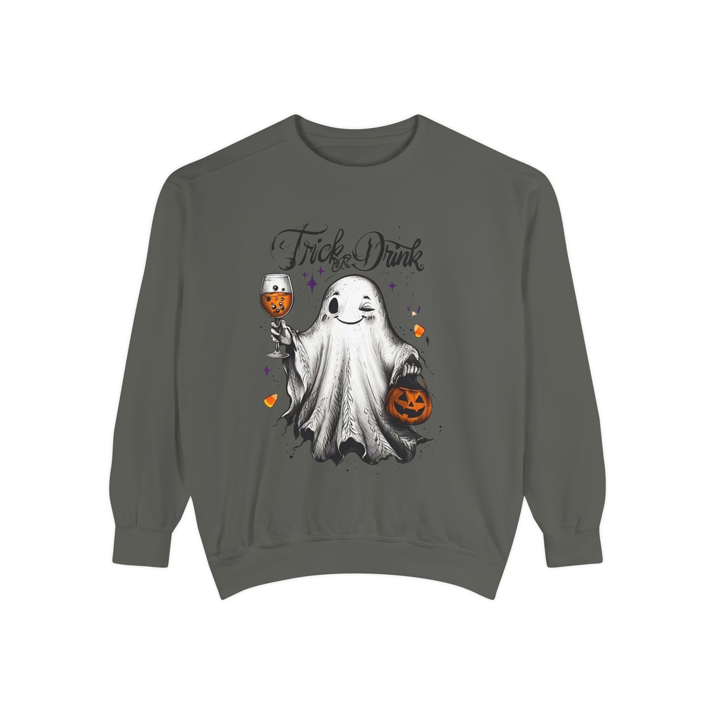 Spooky Ghost Sweatshirt | Trick or Treat Apparel, Halloween Gift, Cozy Unisex Top, Fall Fashion, Casual Wear