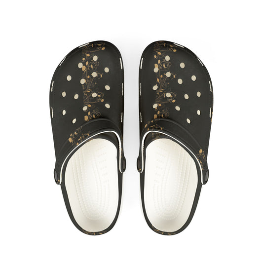 Black Speckle EVA Foam Clogs — Lightweight Slip-On Garden & Casual Shoes