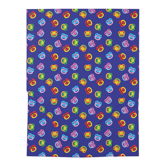Colorful Pacifier Baby Swaddle Blanket - Soft Infant Wrap, Newborn Gift, Nursery Decor, Baby Shower Essential, Adorable Baby Blanket