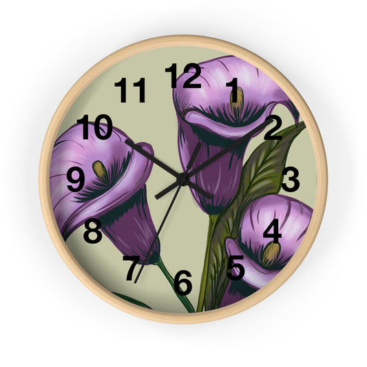 Elegant Floral Wall Clock, Home Decor, Gift for Her, Vintage Style Clock, Kitchen Wall Art, Mother's Day Gift