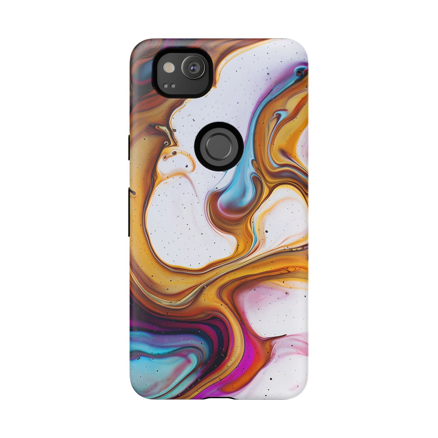 Artistic Phone Case, Tough Cases with Colorful Marble Design