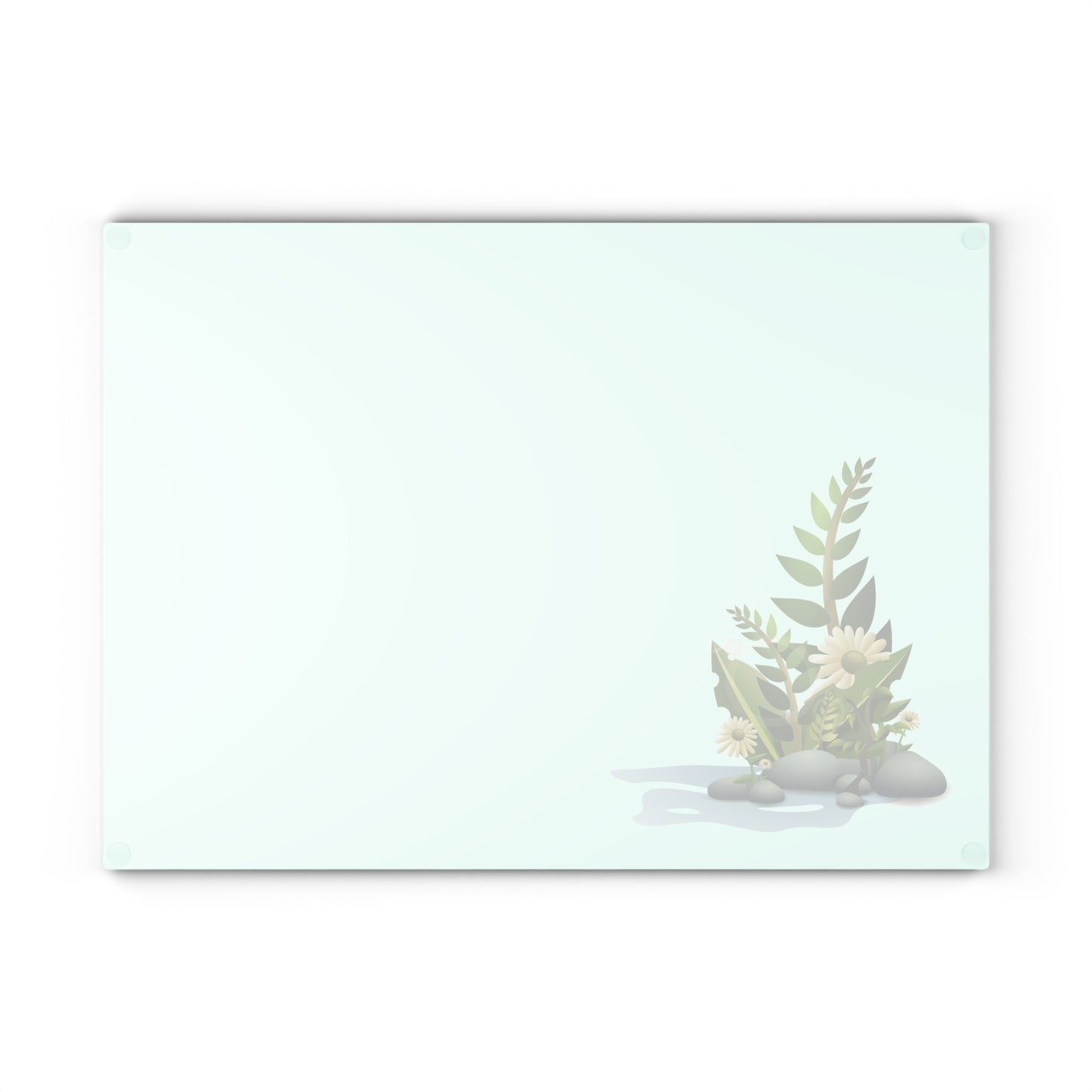 Floral Glass Cutting Board, Kitchen Decor, Gift for Chefs, Housewarming, Food Prep Board, Elegant Serving Tray