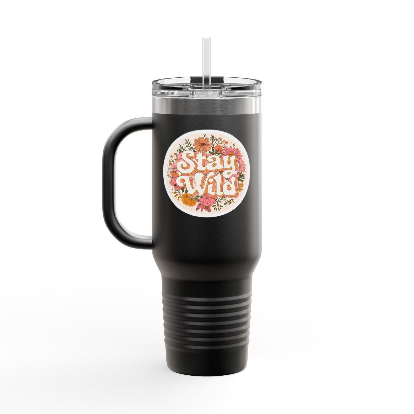 Stay Wild Floral 40oz Insulated Travel Mug